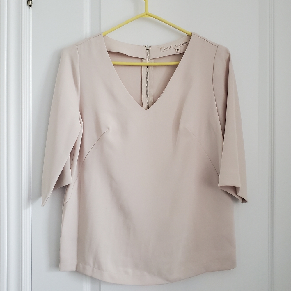 GUC Rachel Roy Crepe V-neck Blouse.